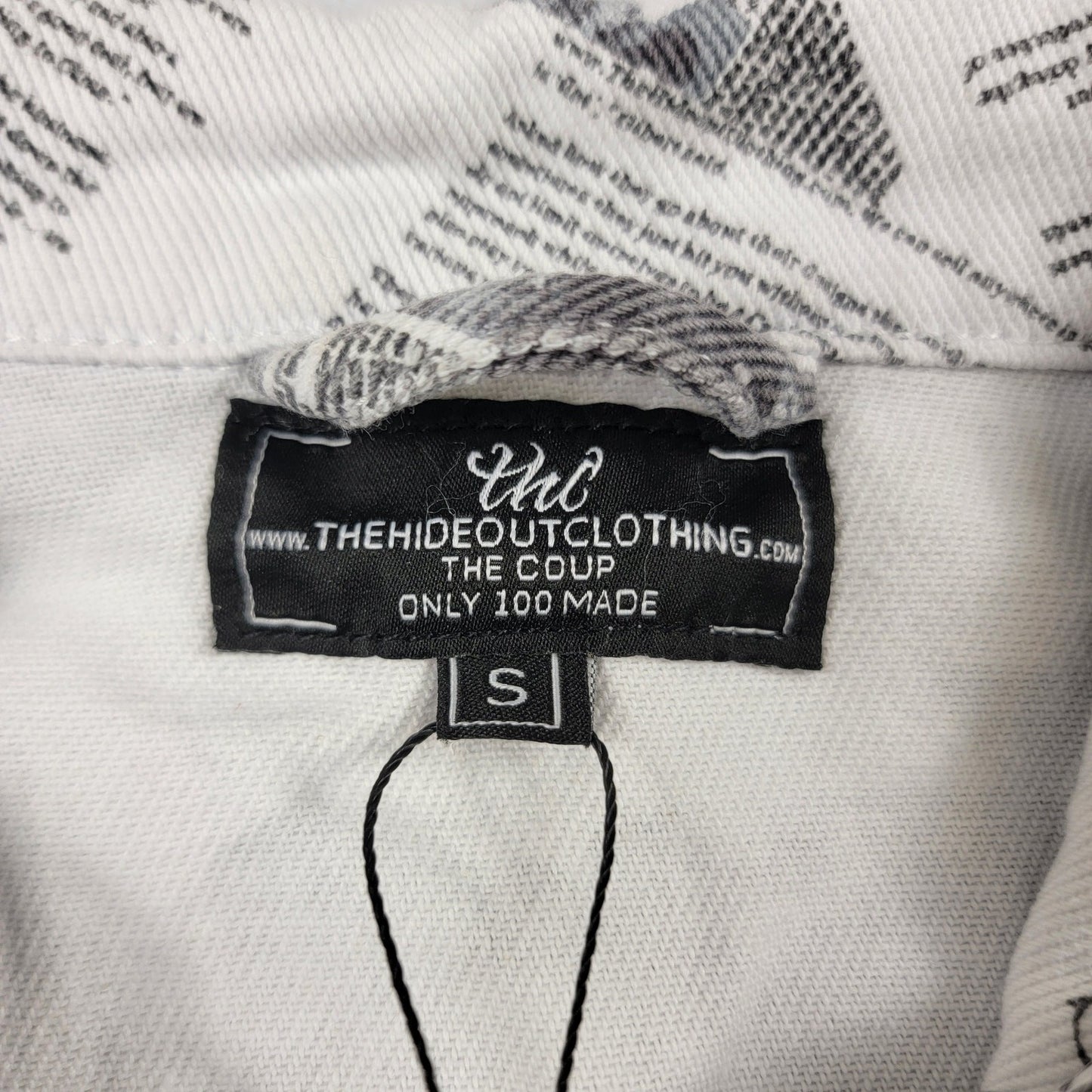 The Hideout Clothing Mens Denim Jacket 'The News' Sz S