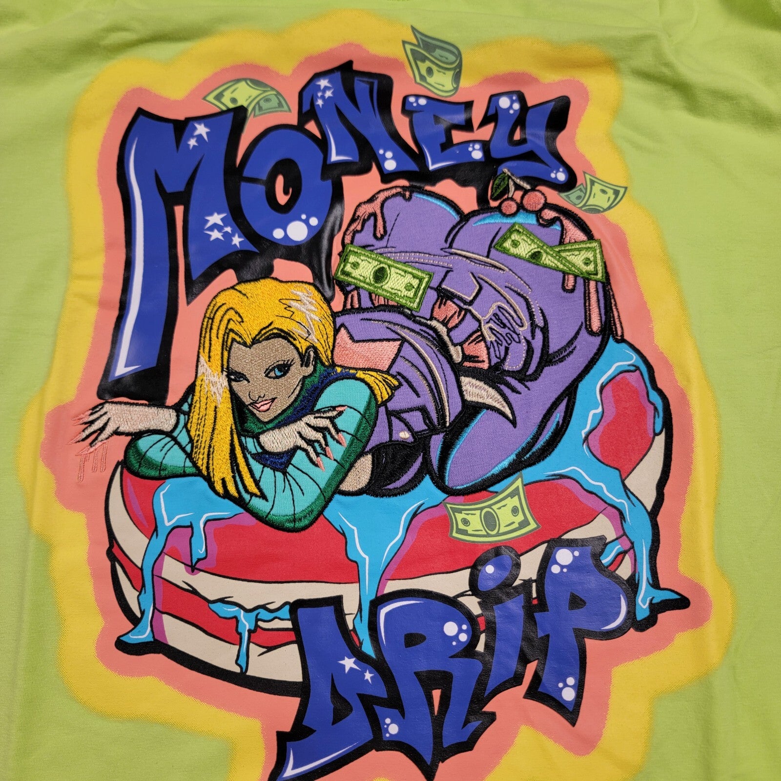New Genuine Authentic Tee Shirt Bundle 'Money Drip' and 'Big Checks' Sz M