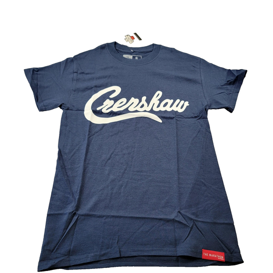 The Marathon Clothing Crenshaw Shirt Mens Small Blue Graphic Tee TShirt Cotton0