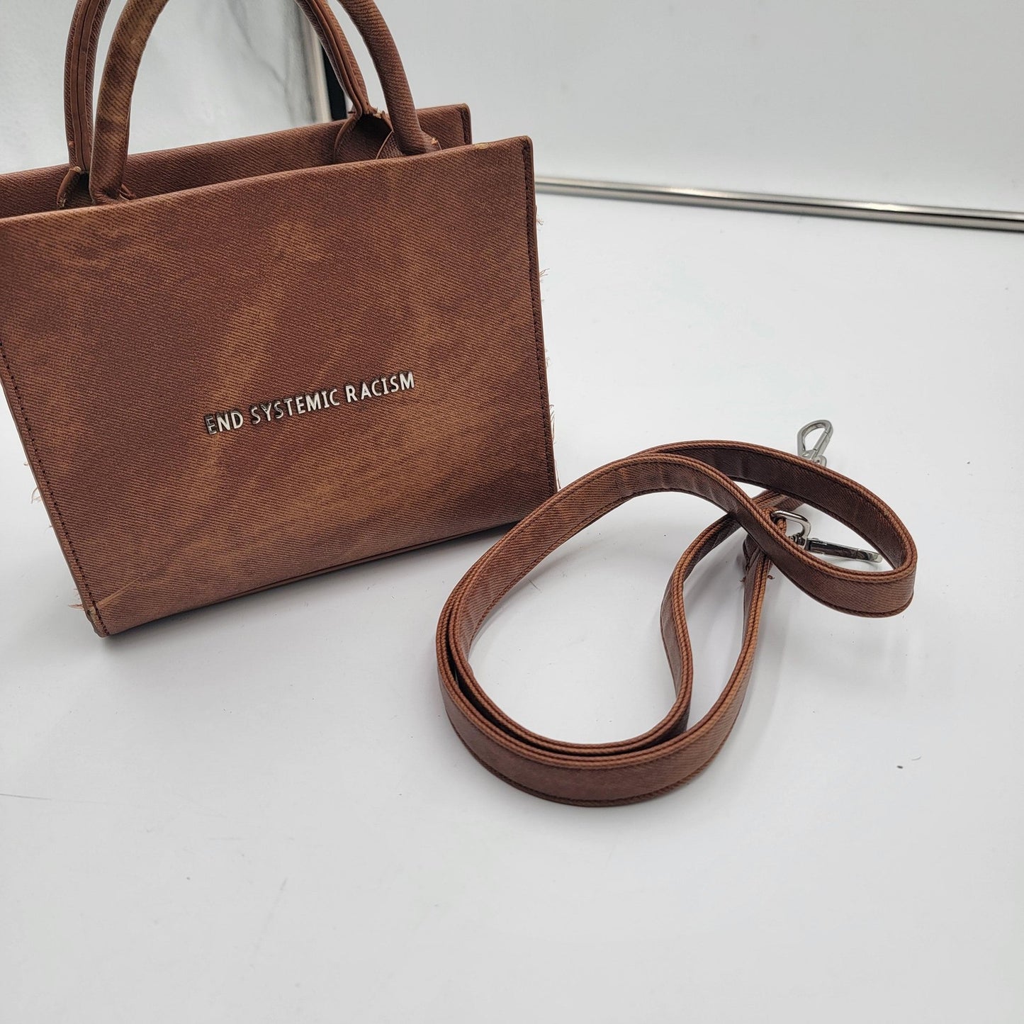 Brandon Blackwood End Systemic Racism Bag Womens Satchel Crossbody Purse Strap3