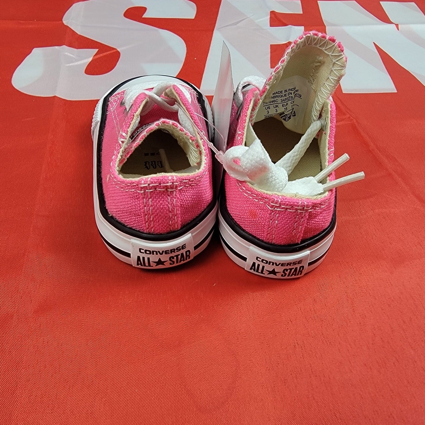 Converse CTAS OX Pink Pow Sz 3 Infant 75764C3