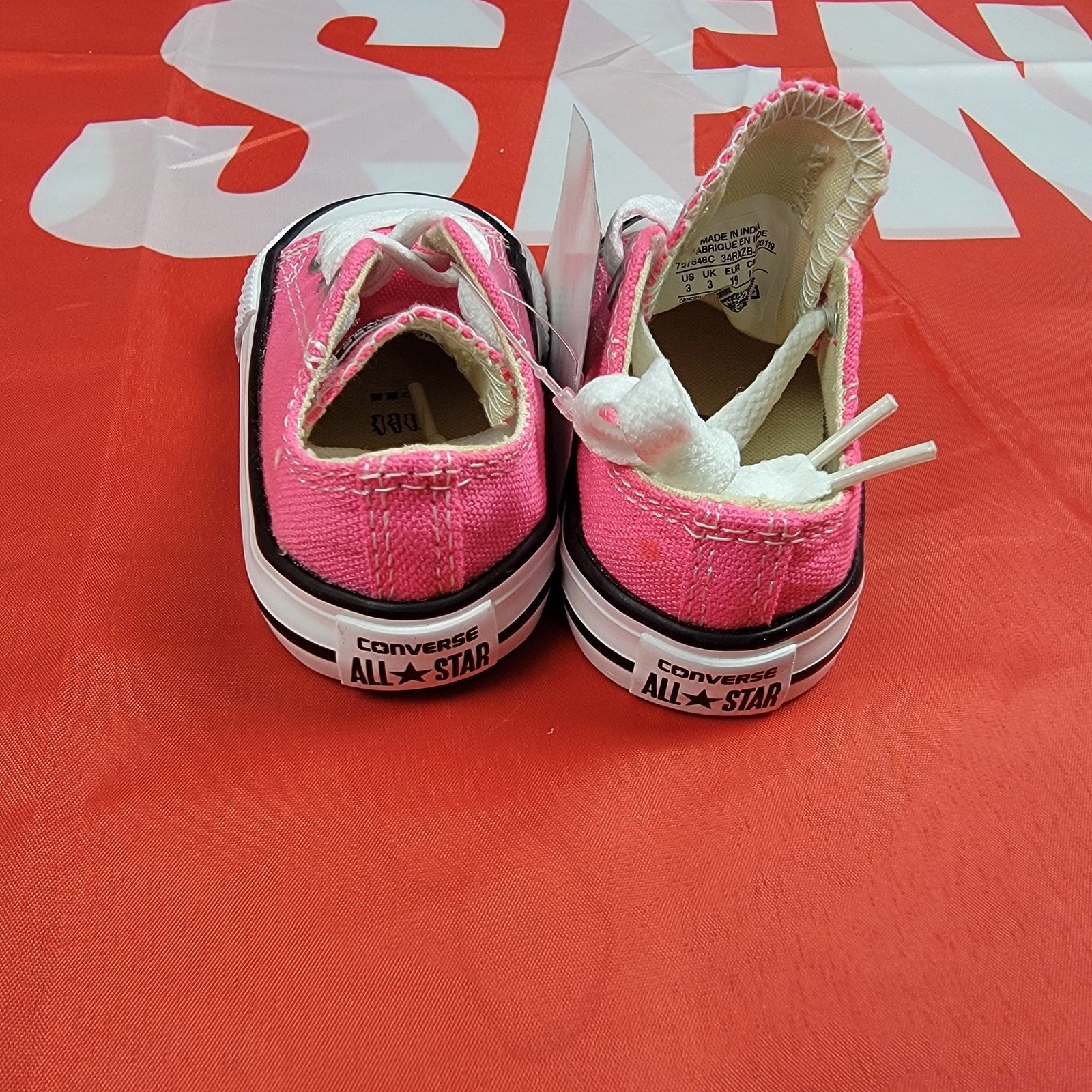 Converse CTAS OX Pink Pow Sz 3 Infant 75764C3