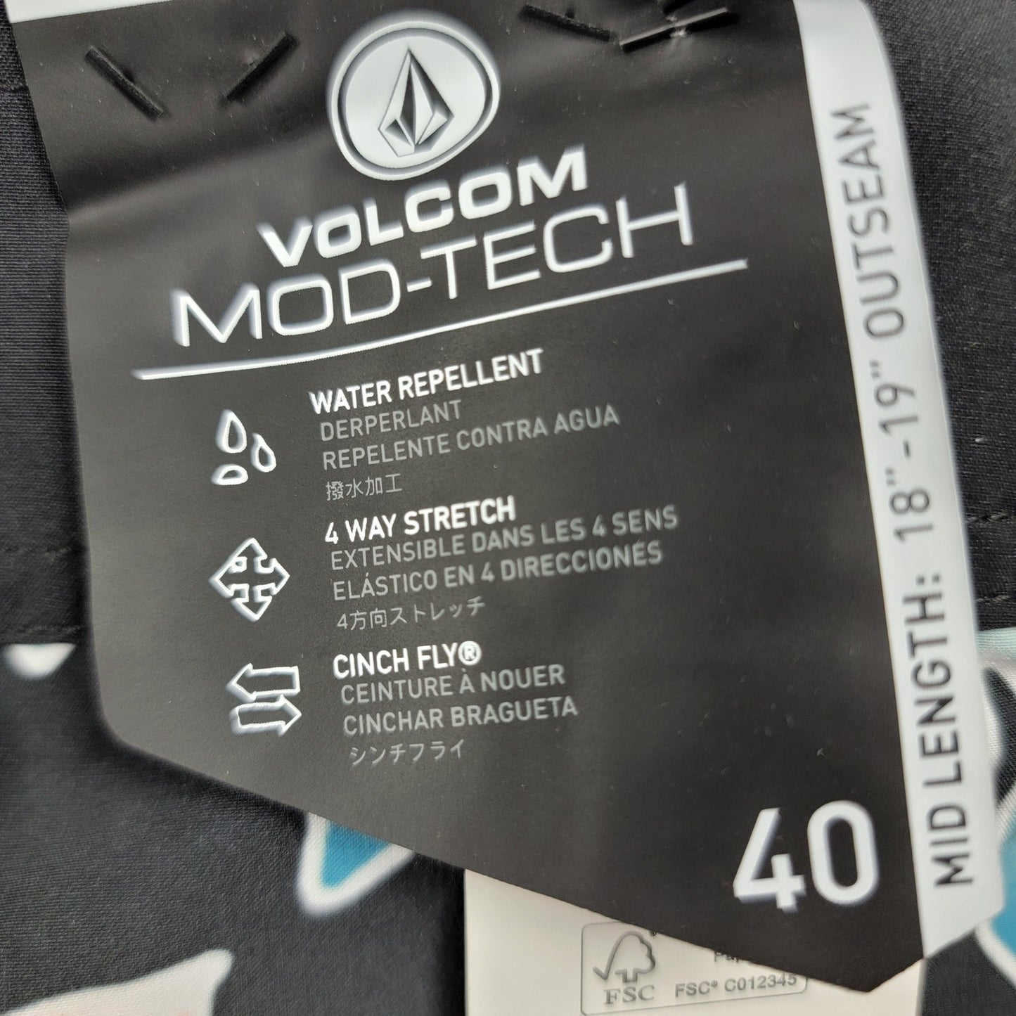 Volcom Leaf It ModTech 19" Boardshorts Men’s Size 40 Floral Print NWT3