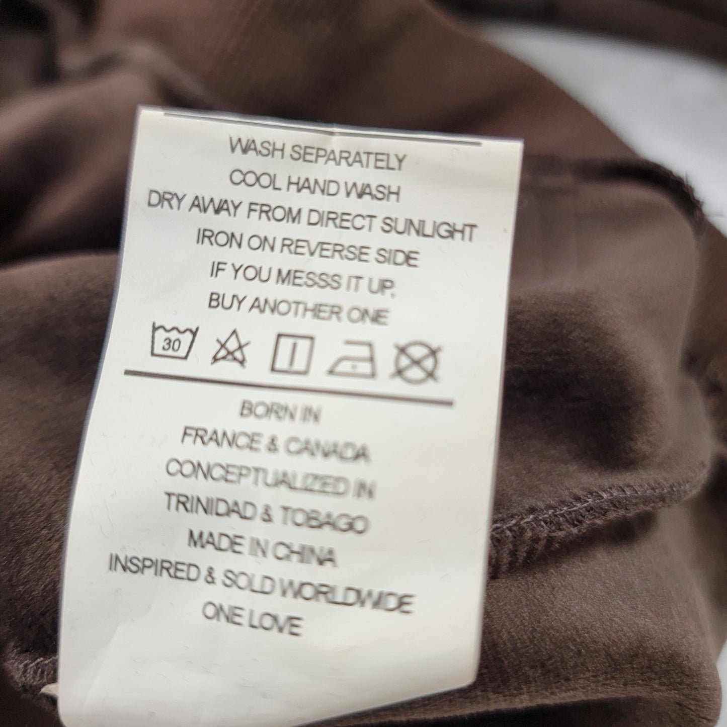 THC Hideout Clothing Blessed Velour Hoodie Brown Small Limited Edition 7587595