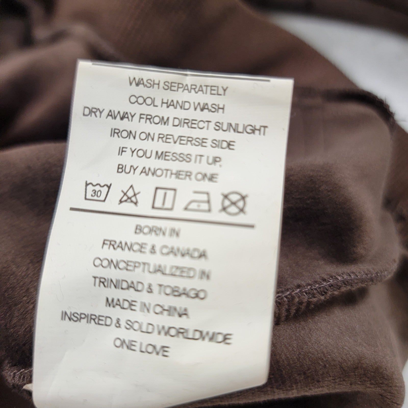 THC Hideout Clothing Blessed Velour Hoodie Brown Small Limited Edition 7587595