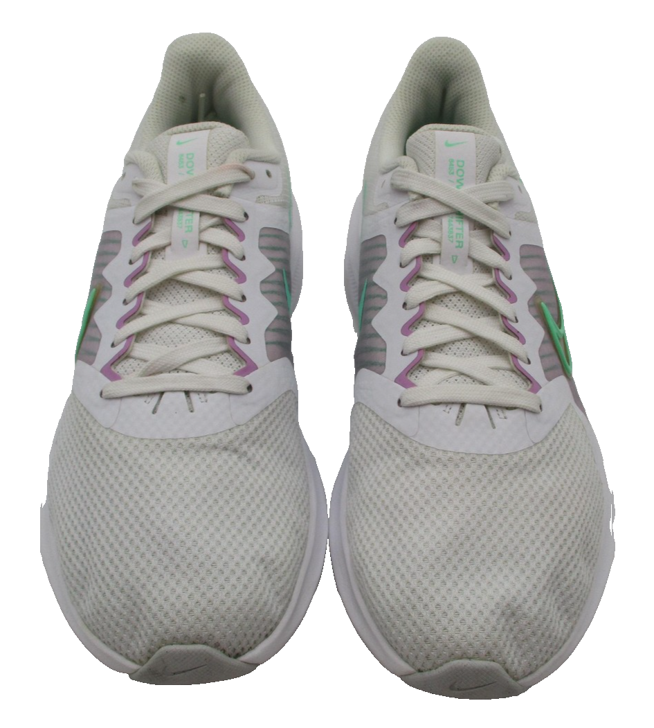 Nike Downshifter Shoes Womens Size 10 White Teal Running Sneakers CW3413101 1T55