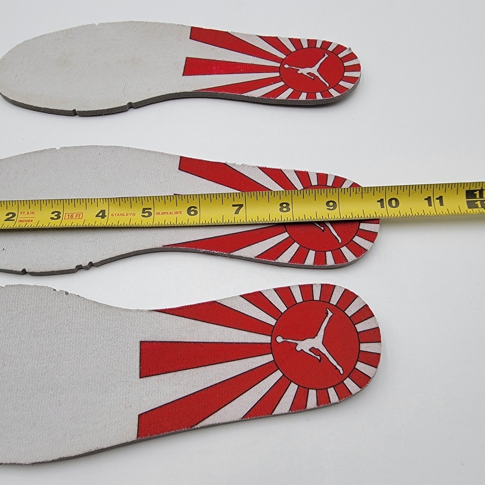 Jordan Unreleased/Banned Rising Sun Insoles Retro 12 See Photos for Size4