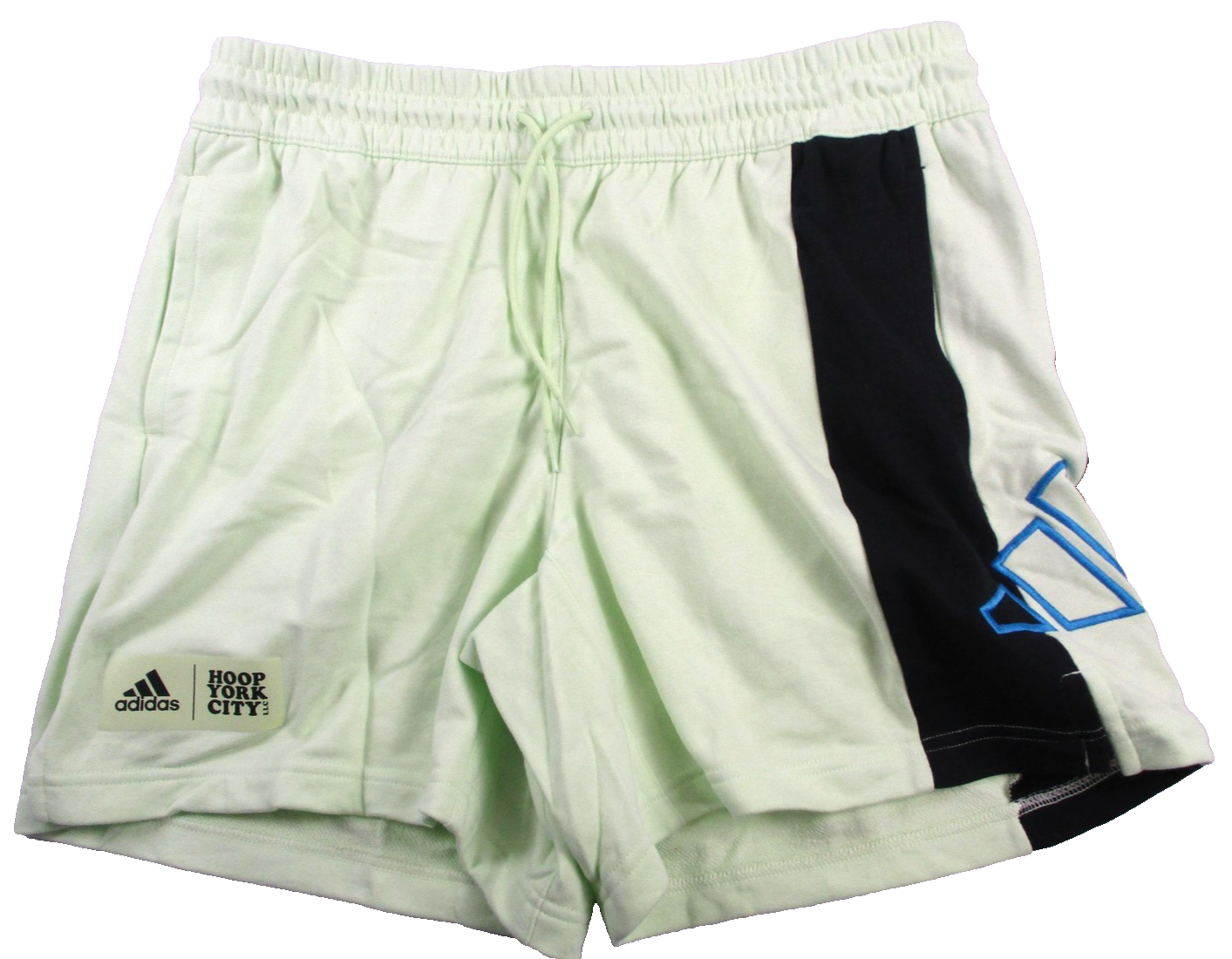 Adidas Hoop York City Basketball Shorts Womens L Lime Green Terry HB0690