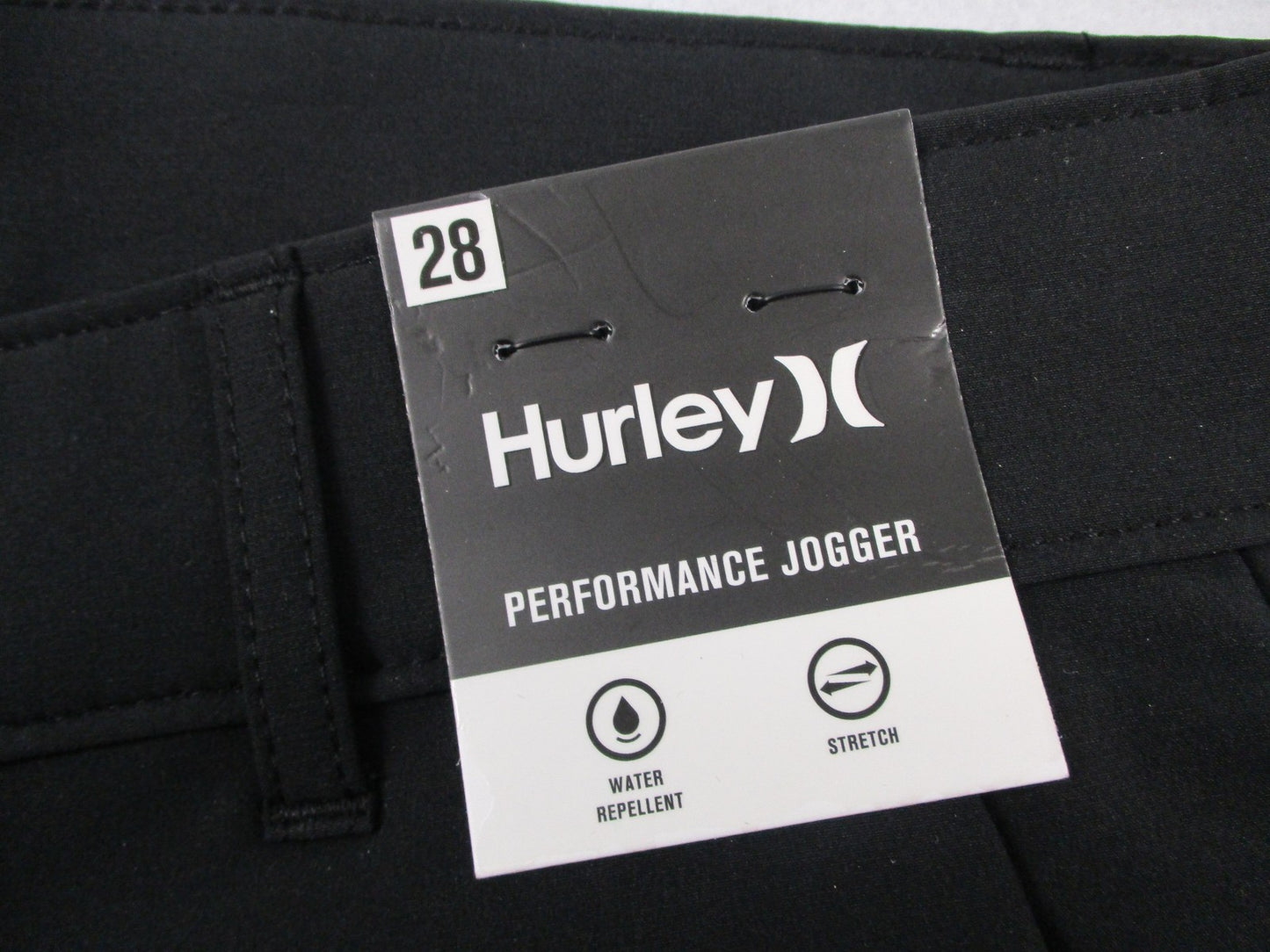 Hurley Exist Everyday Pants Men 28 Black Performance Jogger Water Resistant 12414