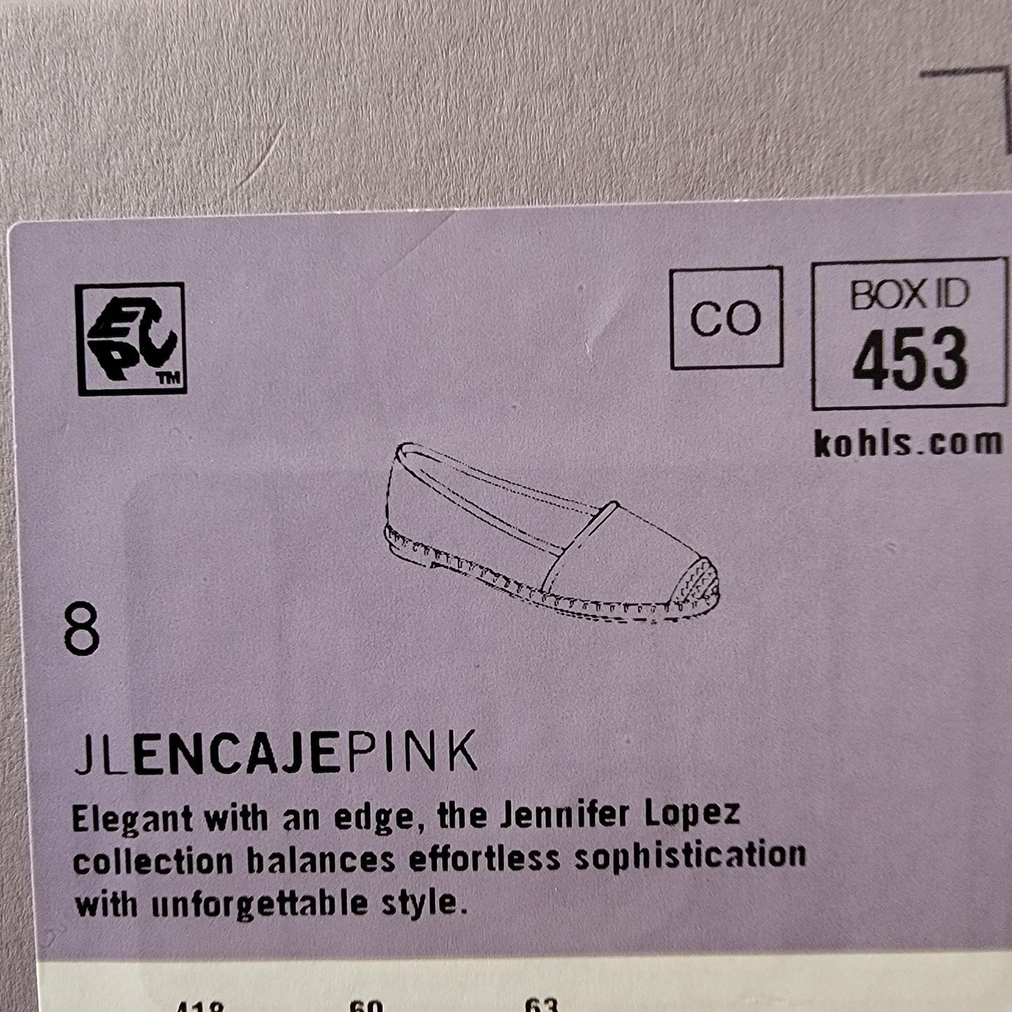 Jennifer Lopez Pink Lace Espadrille Flats Women’s Size 8 Preowned w/ Box8