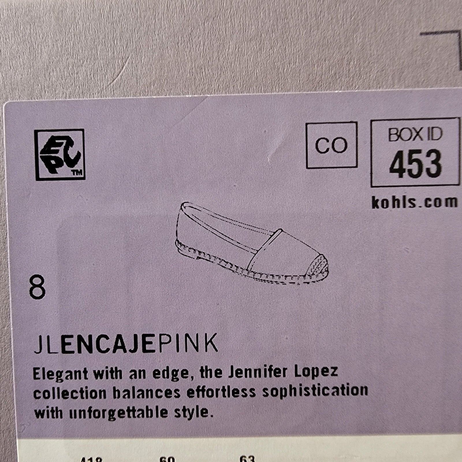Jennifer Lopez Pink Lace Espadrille Flats Women’s Size 8 Preowned w/ Box8