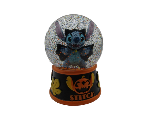 NEW 120mm Disney Stitch Vampire Halloween Trick Or Treat Music Water Snow Globe0