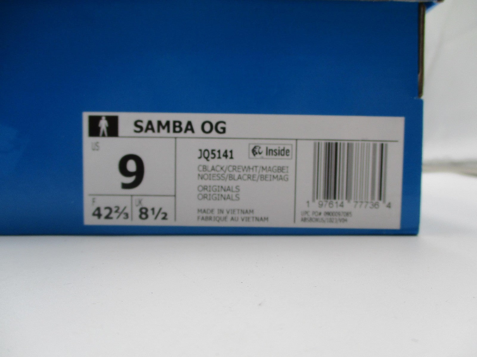 Adidas Originals Samba OG Shoes Mens Size 9 Black White Gum Sneakers JQ514111