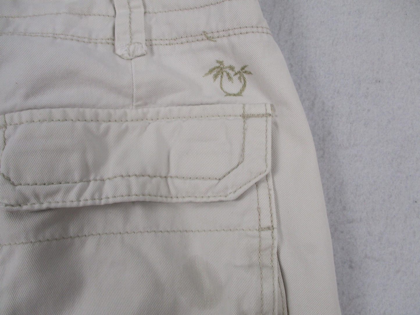 Unionbay Cargo Shorts Mens 30 White 11 Inseam Palm Tree Tropical Cotton Canvas8
