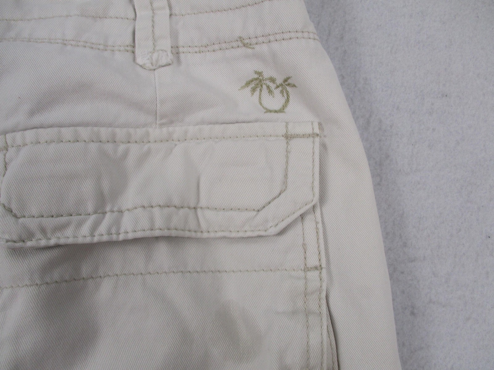 Unionbay Cargo Shorts Mens 30 White 11 Inseam Palm Tree Tropical Cotton Canvas8