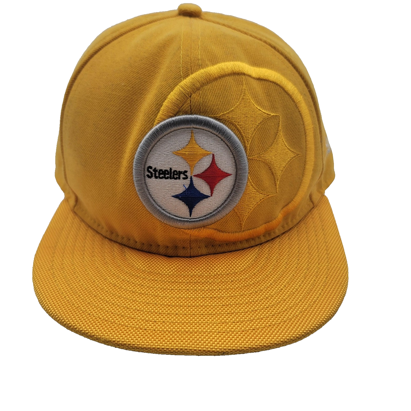 Pittsburgh Steelers Hat Cap Fitted Mens 8 Yellow NFL Football New Era Polyester0