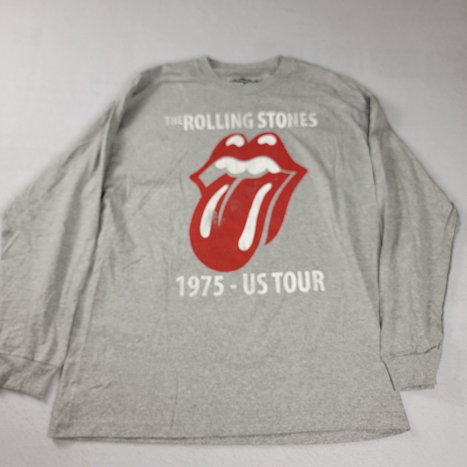 Rolling Stones Long Sleeve 1975 Tour & Bowie Short Sleeve Shirt Mens XL