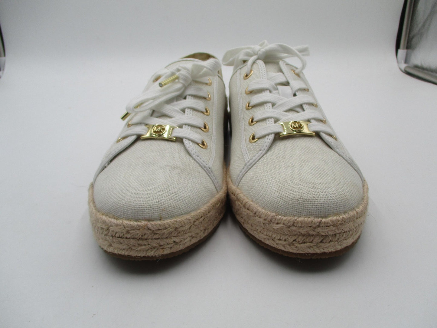 Michael Michael Kors Shoes Womens Size 9 White Canvas Libby Slide 43T1LBFP1D1