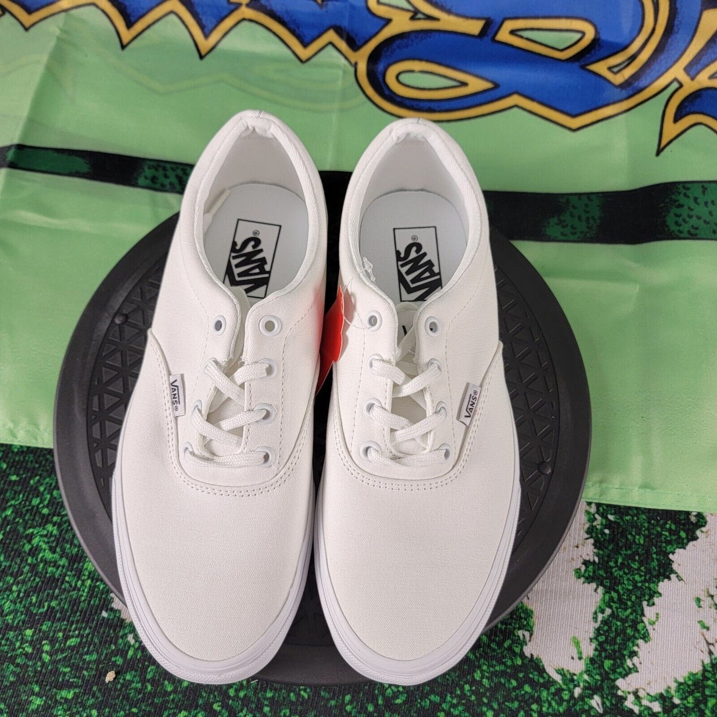 Vans Doheny Women's White Canvas Low Top Skateboard Shoes Sz 10W VN0A3MVZW424