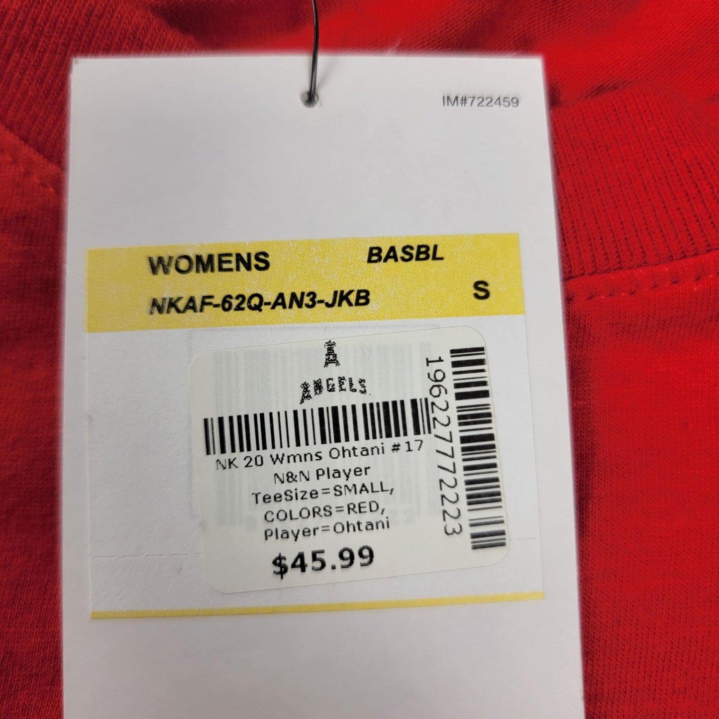 Los Angeles Angels Shirt Women Small Red MLB Baseball Nike Shohei Ohtani 17 1008
