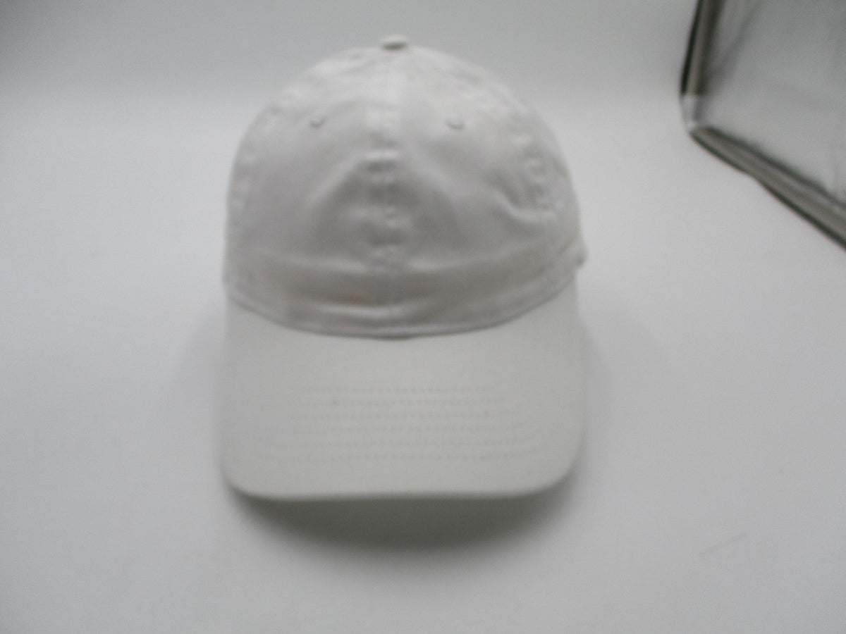 BIG Hat Cap Strap Back Mens One Size White Cotton Twill Baseball Dad Classic0