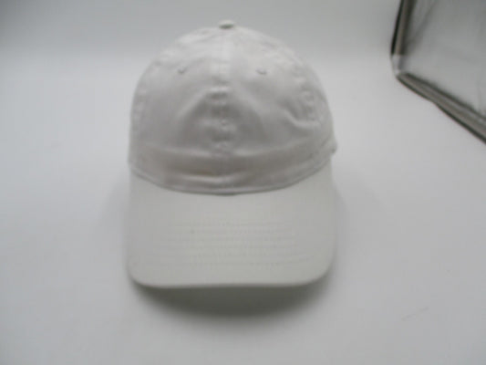 BIG Hat Cap Strap Back Mens One Size White Cotton Twill Baseball Dad Classic0