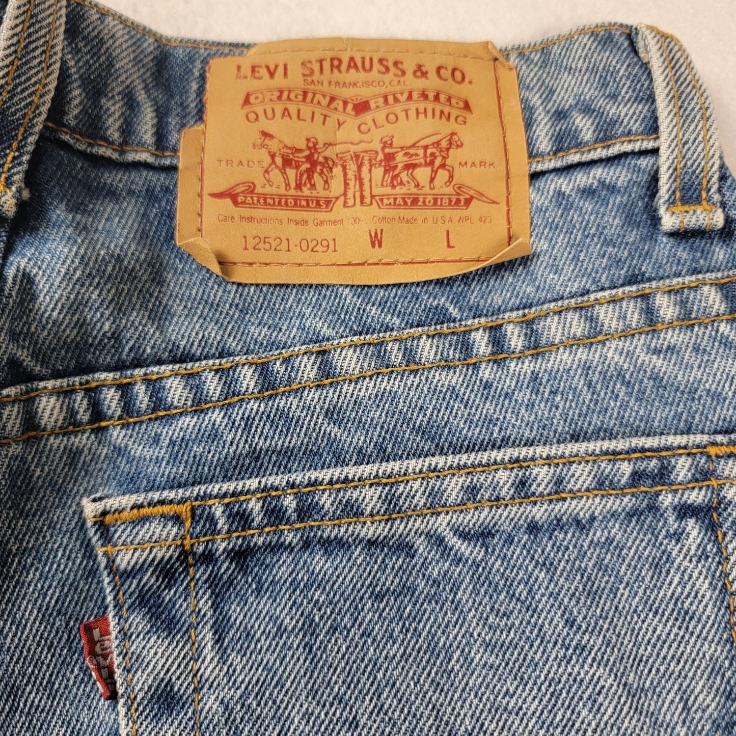 Vintage Levis 525 Jeans Womens 8 Blue High Rise Tapered Made USA Denim 90s