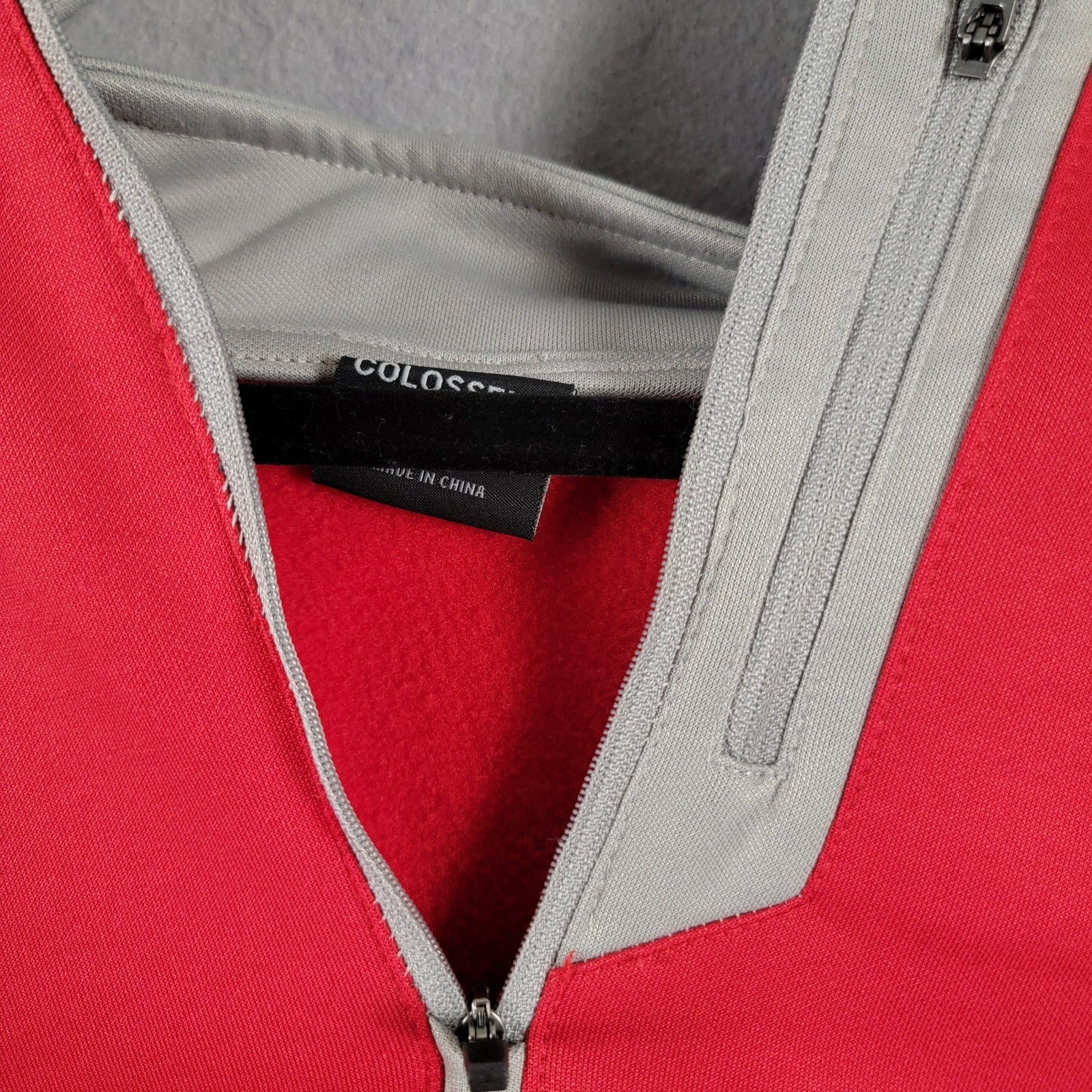 Ohio State Buckeyes Colosseum Red Quarter Zip Hoodie Men’s Medium Preowned