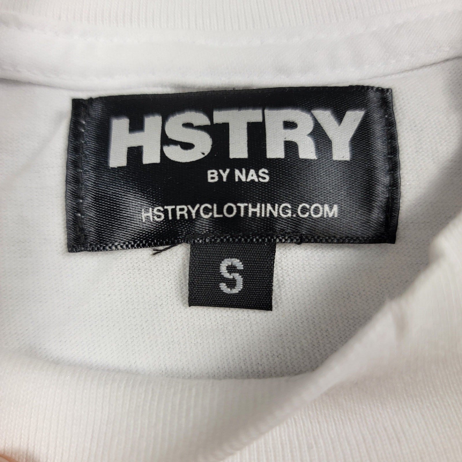 Hstry by NAS White Tshirt Metallic Skyline Mens Sz S