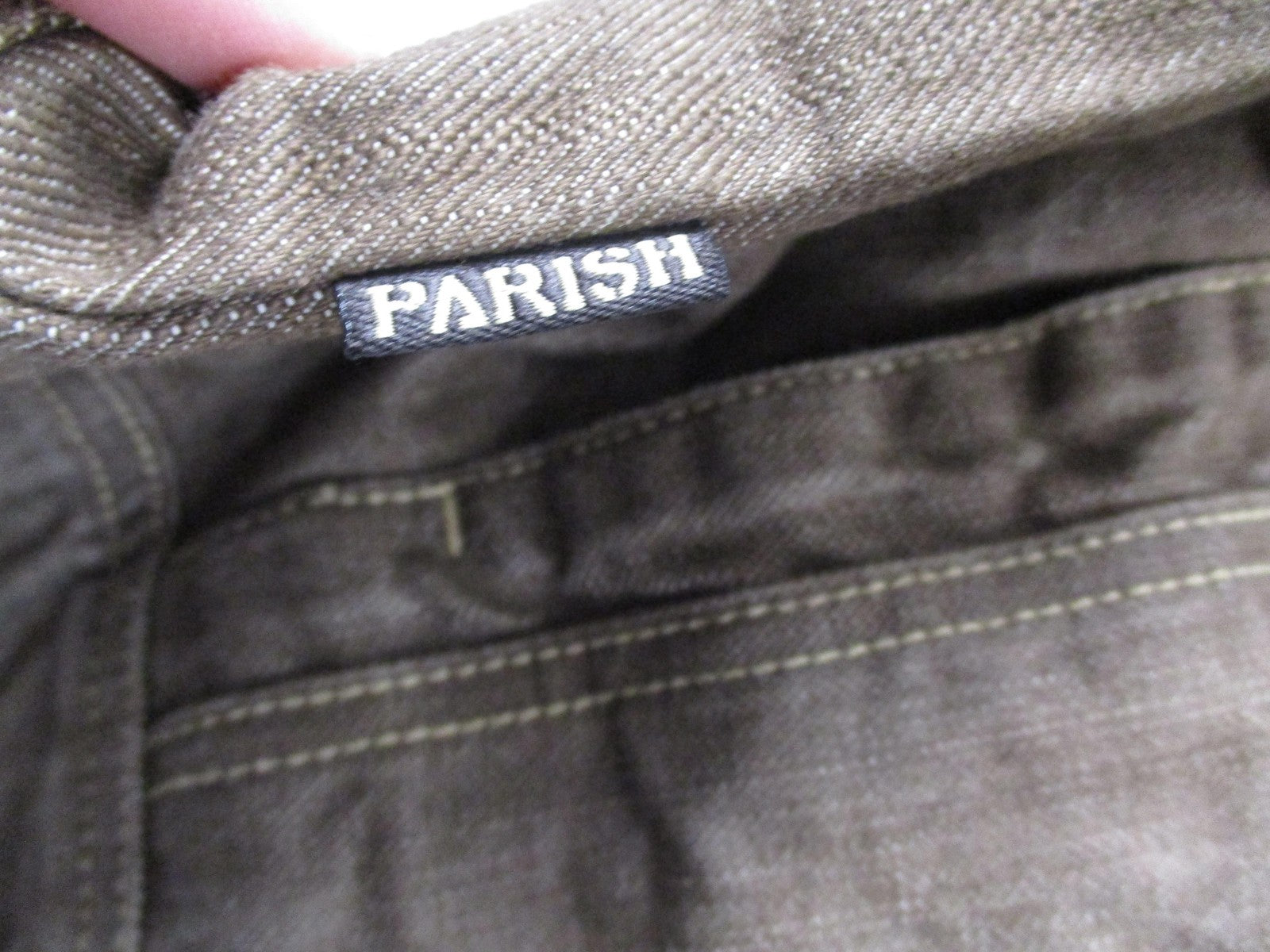 Parish Jacket Mens 4XL Brown Cotton Denim Military Workwear Snap Front Outdoor8
