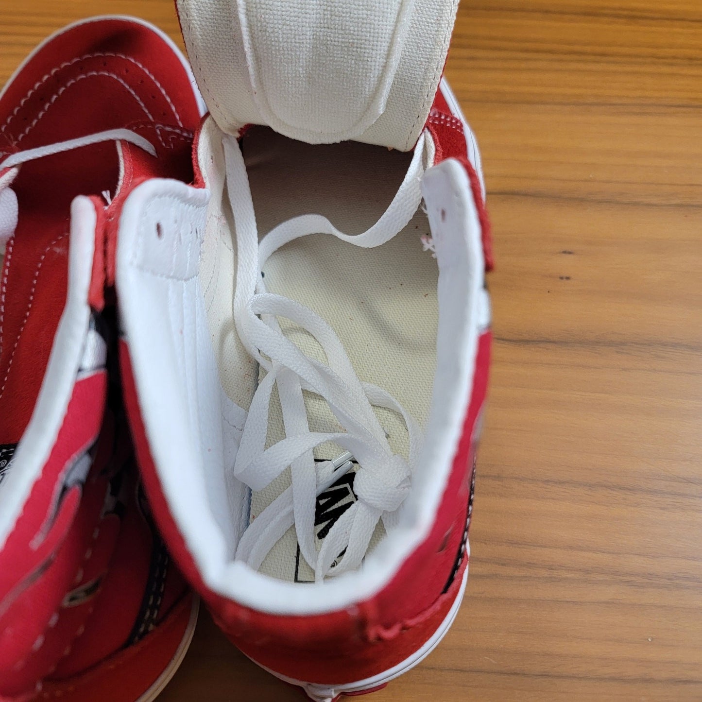 Vans Sk8Hi Reflect Check Flame Red Sneakers Sz 7 VN0A4UI2IZQ