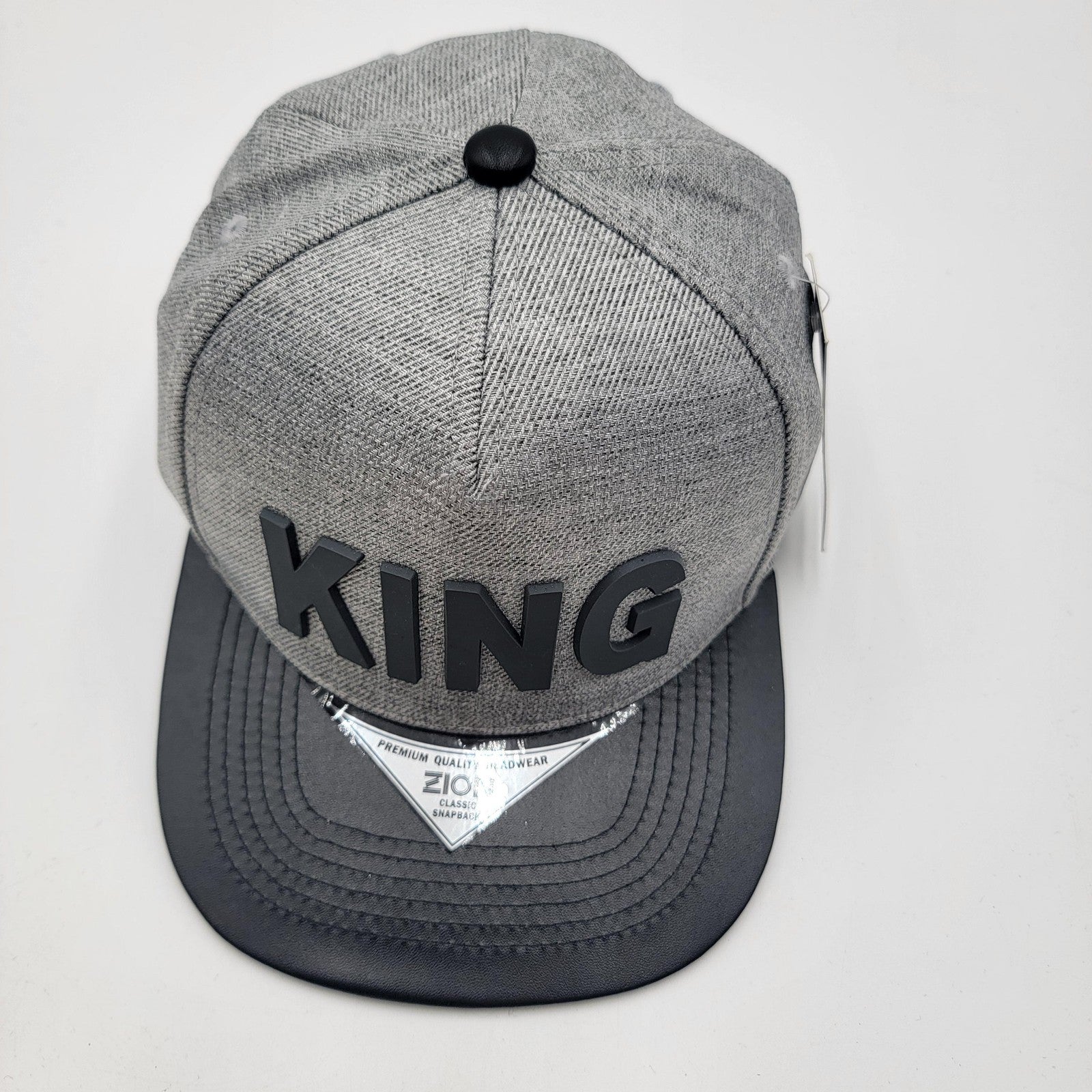 KING Hat Cap Snap Back Gray Black Zion Classic Premium Quality Streetwear Mens5