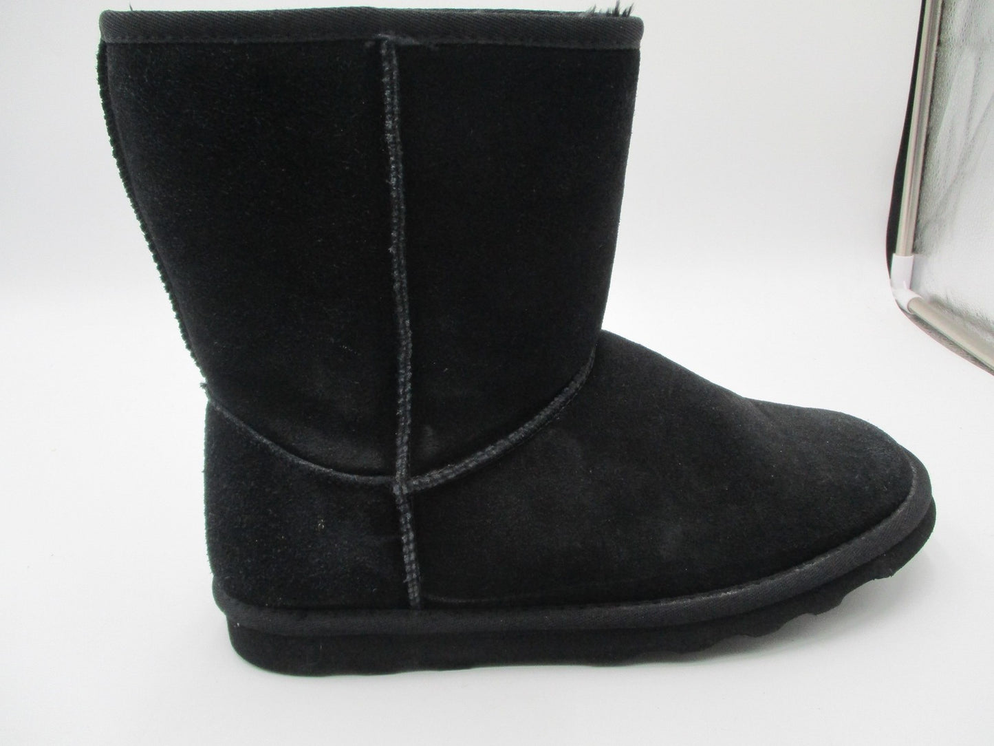 Time And Tru Boots Womens Size 10W Black Leather Shearling Lined Winter Snow4