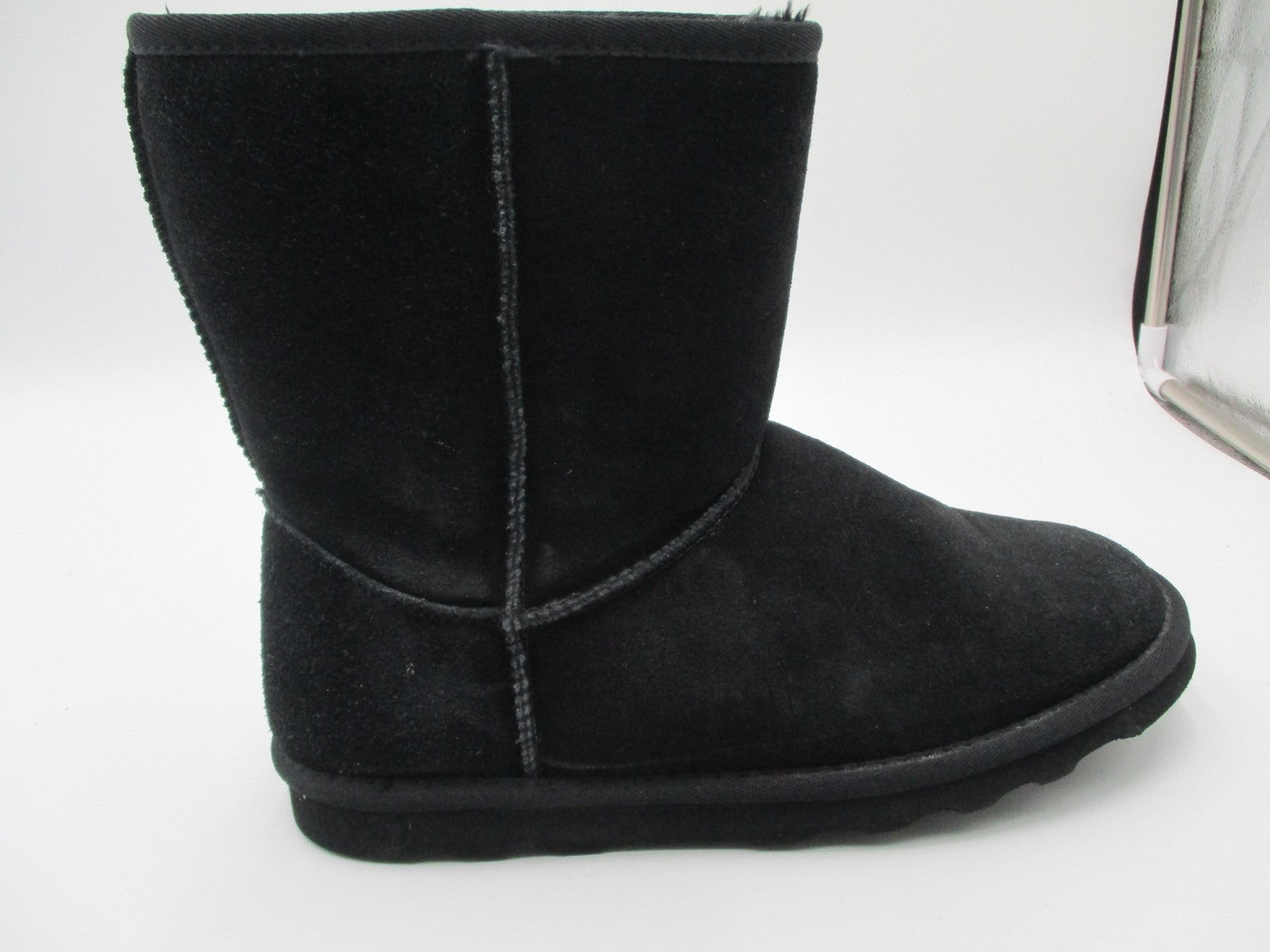 Time And Tru Boots Womens Size 10W Black Leather Shearling Lined Winter Snow4