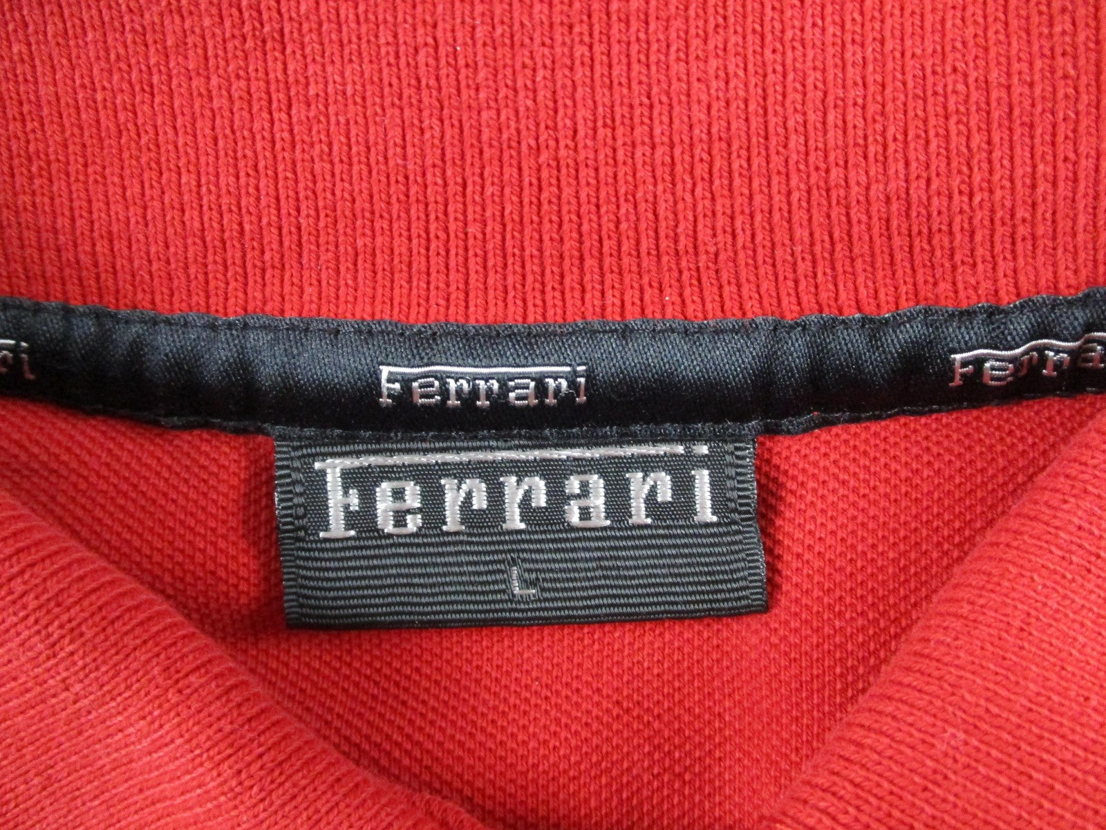 Ferrari Shirt Mens Large Red Formula 1 Racing Polo SF Shield Patch Logo4