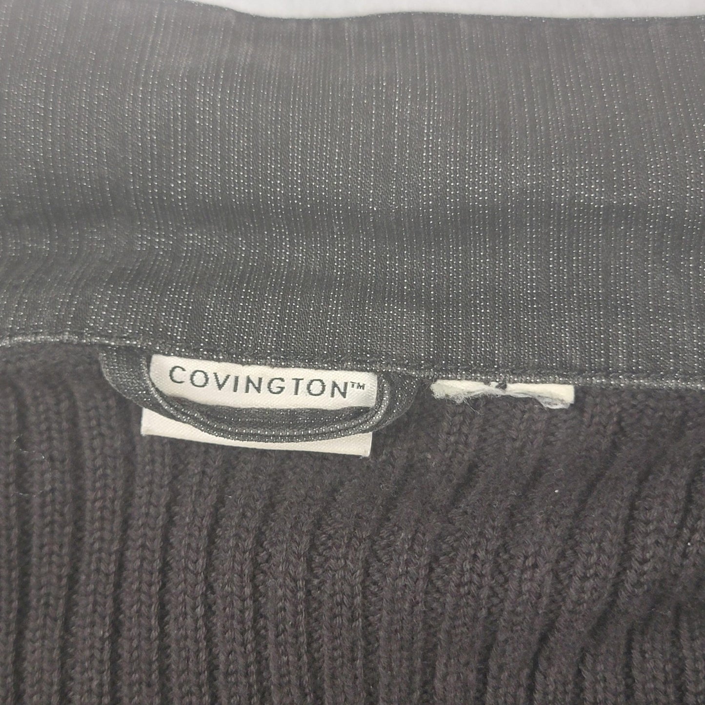 Covington Jacket Womens Medium Button Front Knit Sleeves Casual