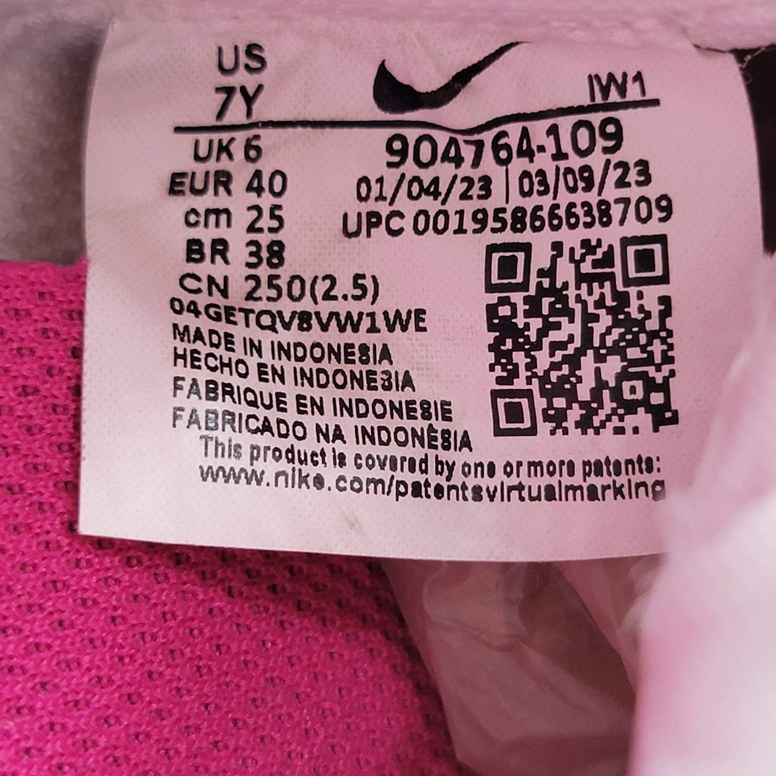 Nike Cortez Basic SL GS White Pink Prime Kid Shoes 7Y Valentine 904764109