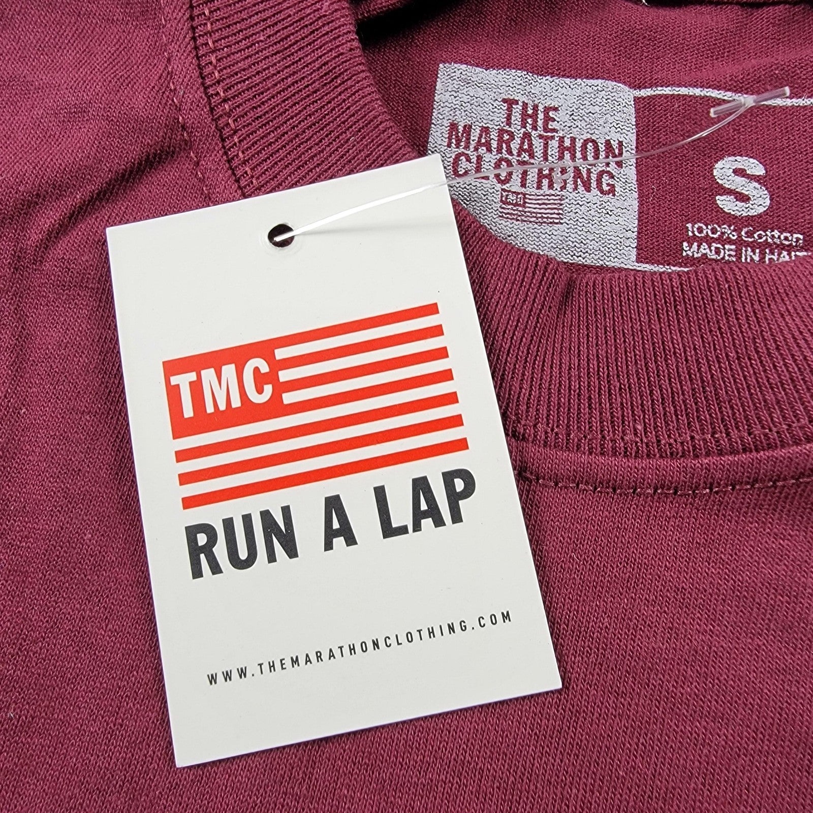 The Marathon Clothing Shirt Mens Small Burgundy Crenshaw Graphic Tee TMC Script5