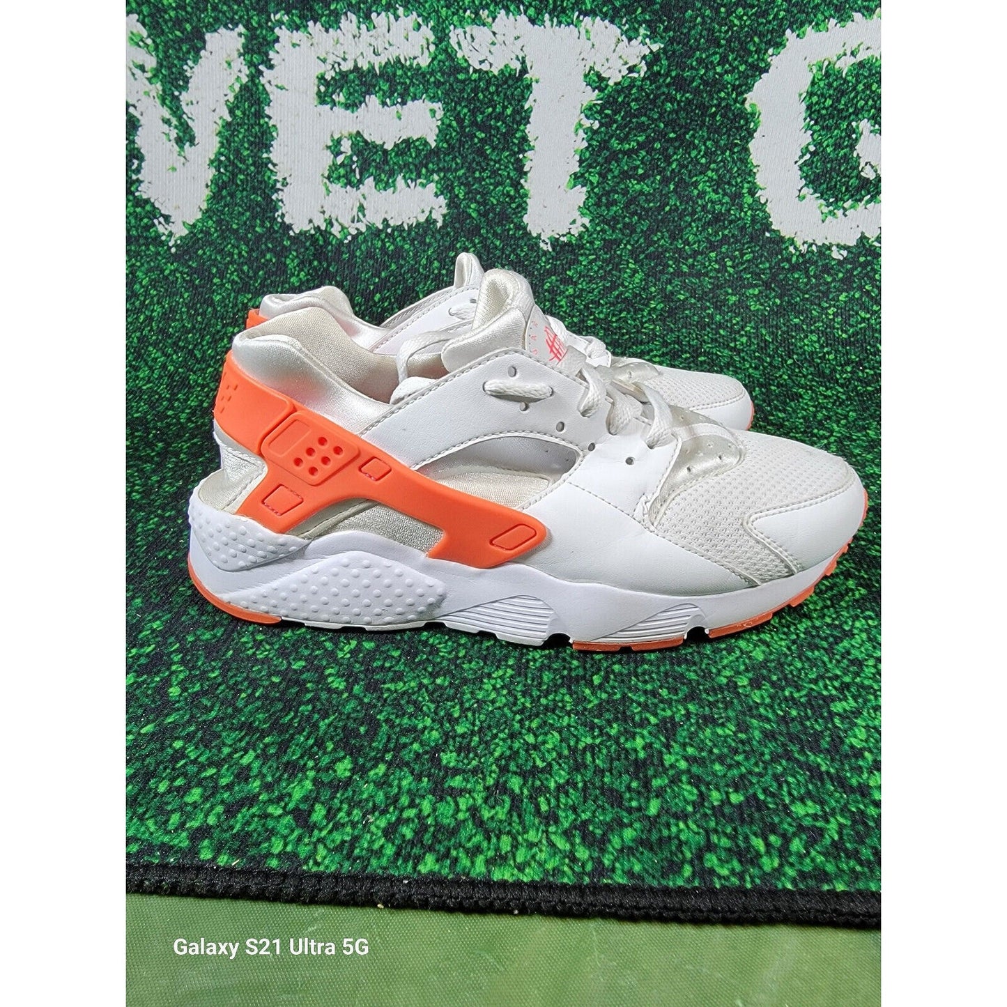 Girls' Nike Air Huarache Run White Racer Pink Running Shoes GS 654280108 sz 7y4