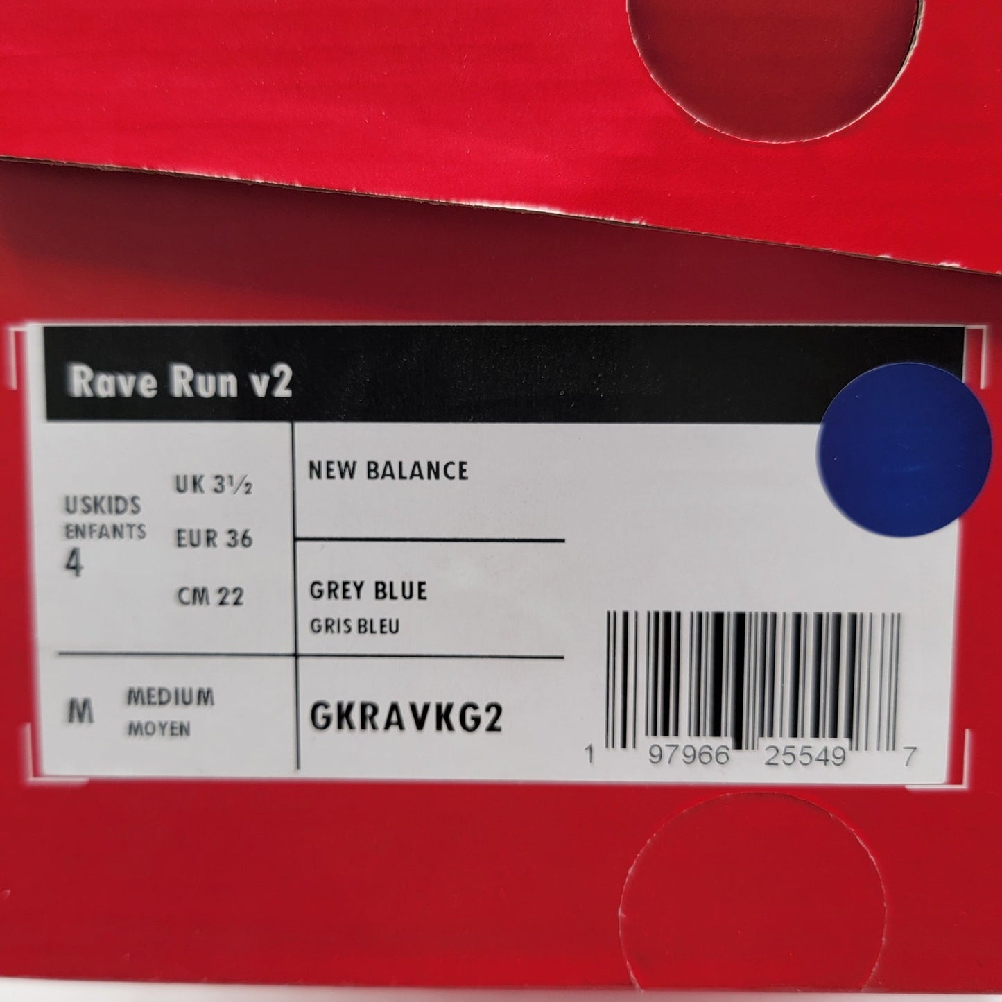 New Balance Rave Run v2 Paint Splatter  Size 4 Big Kid GKRAVKG28