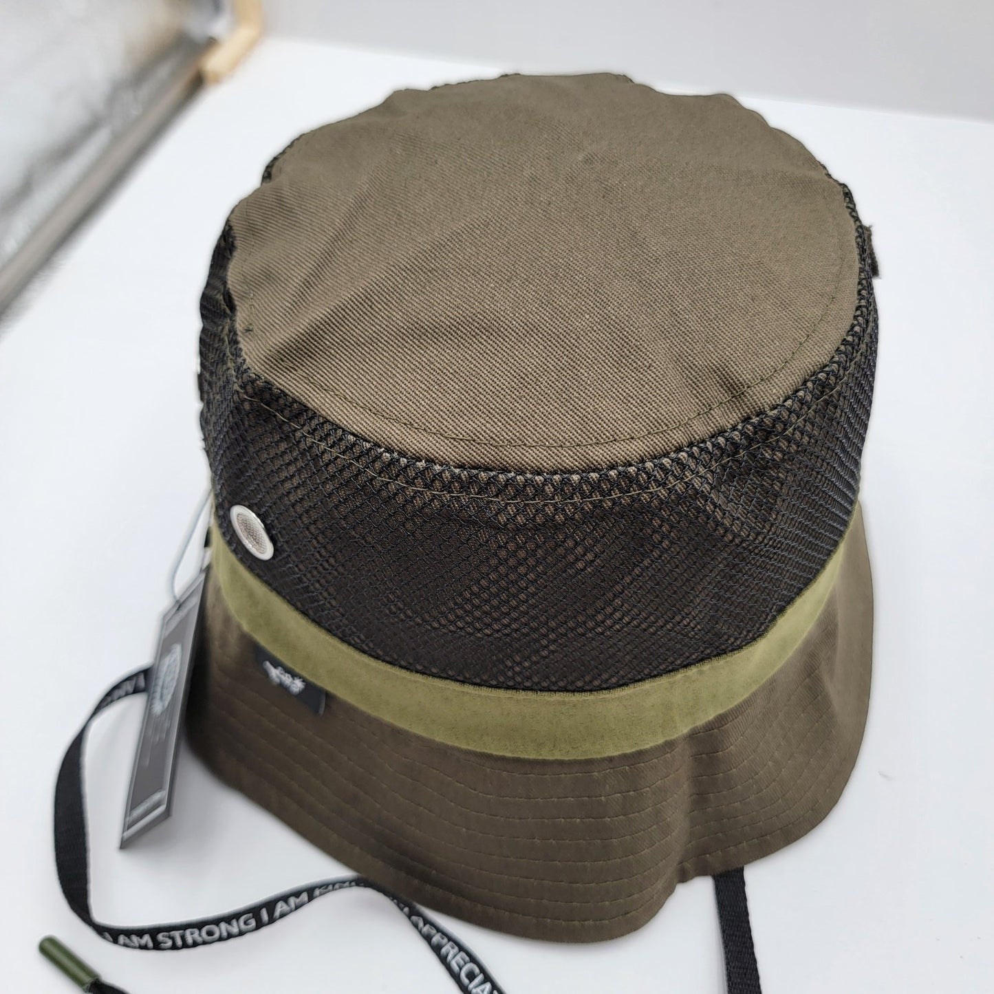 The Hideout Clothing THC Bucket Hat Green Black Mesh Blossoming Limited 150 Made1