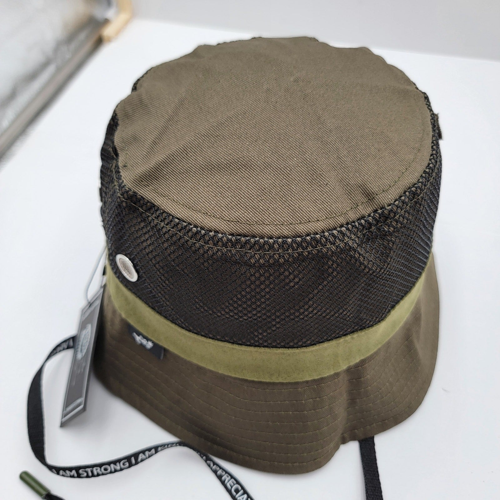 The Hideout Clothing THC Bucket Hat Green Black Mesh Blossoming Limited 150 Made1