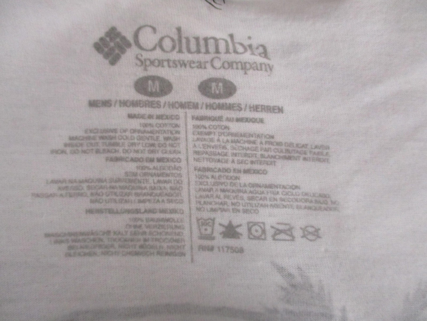 Columbia PFG Shirt Mens Medium White Palm Tree Fishing Graphic Back Print Tee2