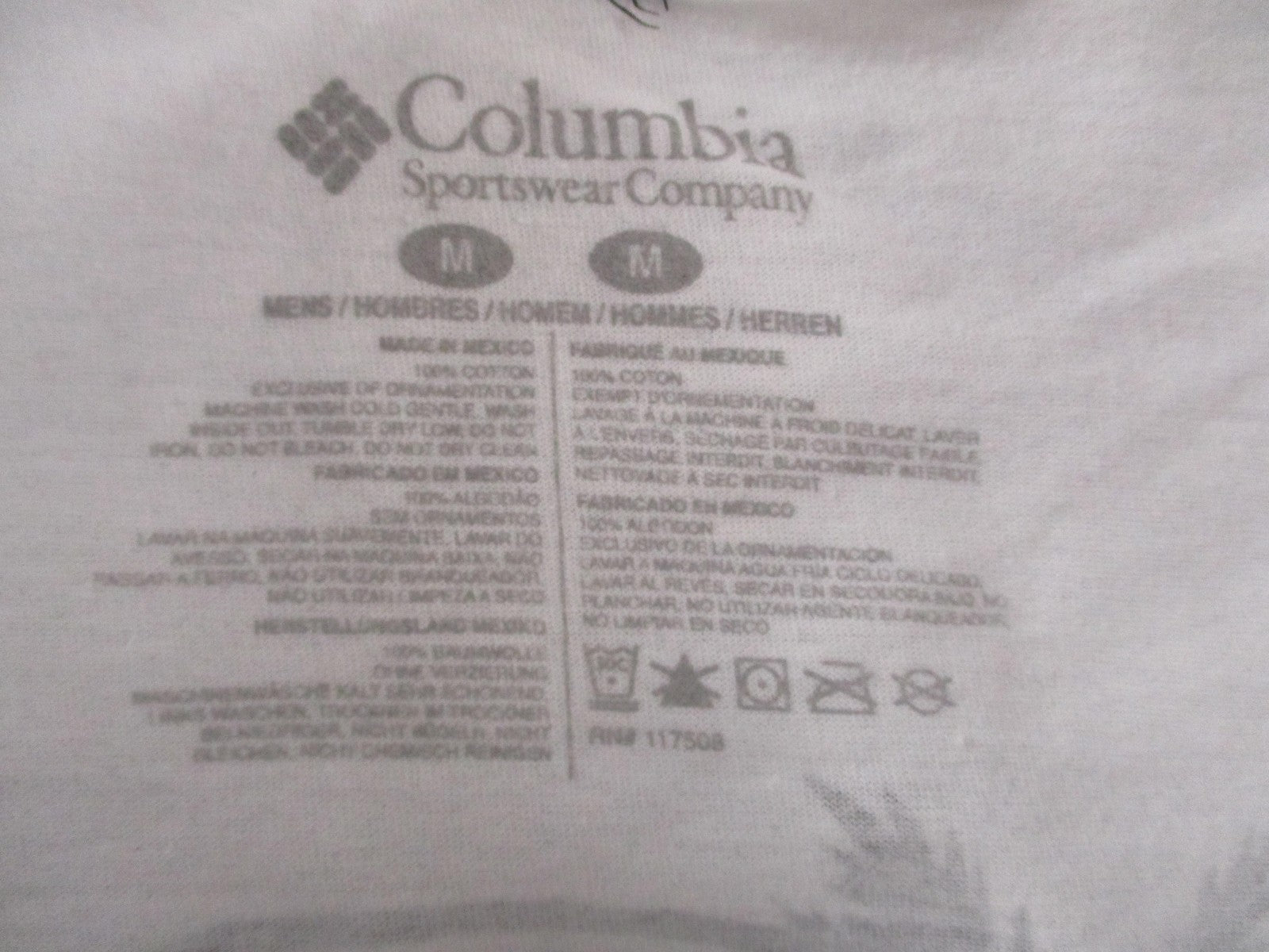 Columbia PFG Shirt Mens Medium White Palm Tree Fishing Graphic Back Print Tee2