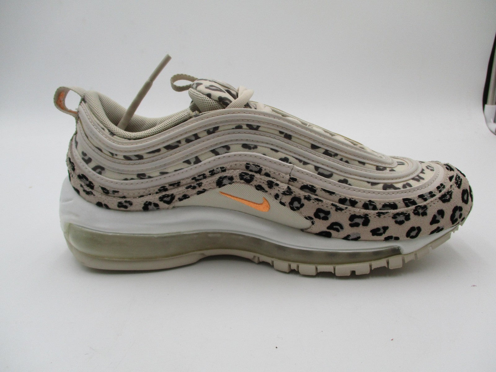 Nike Air Max 97 Shoes Womens Size 6.5 Beige Leopard Print Sneakers CW5595-0014