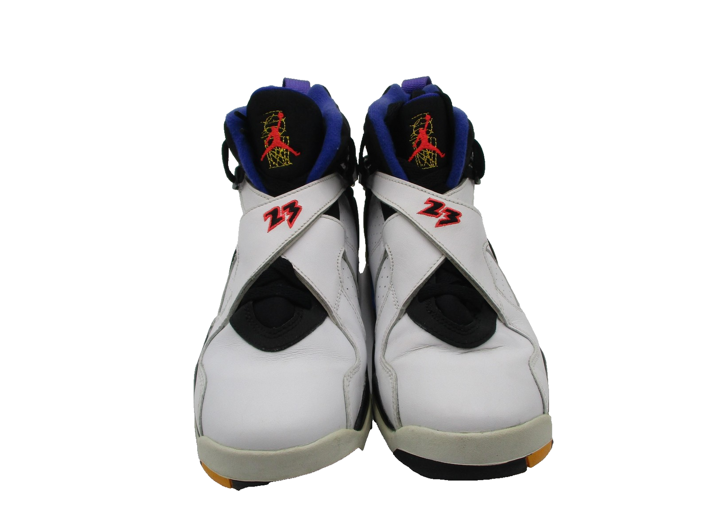 Jordan Air Jordan 8 Retro Threepeat Shoes Youth Size 7Y White Multi Sneakers 1K64
