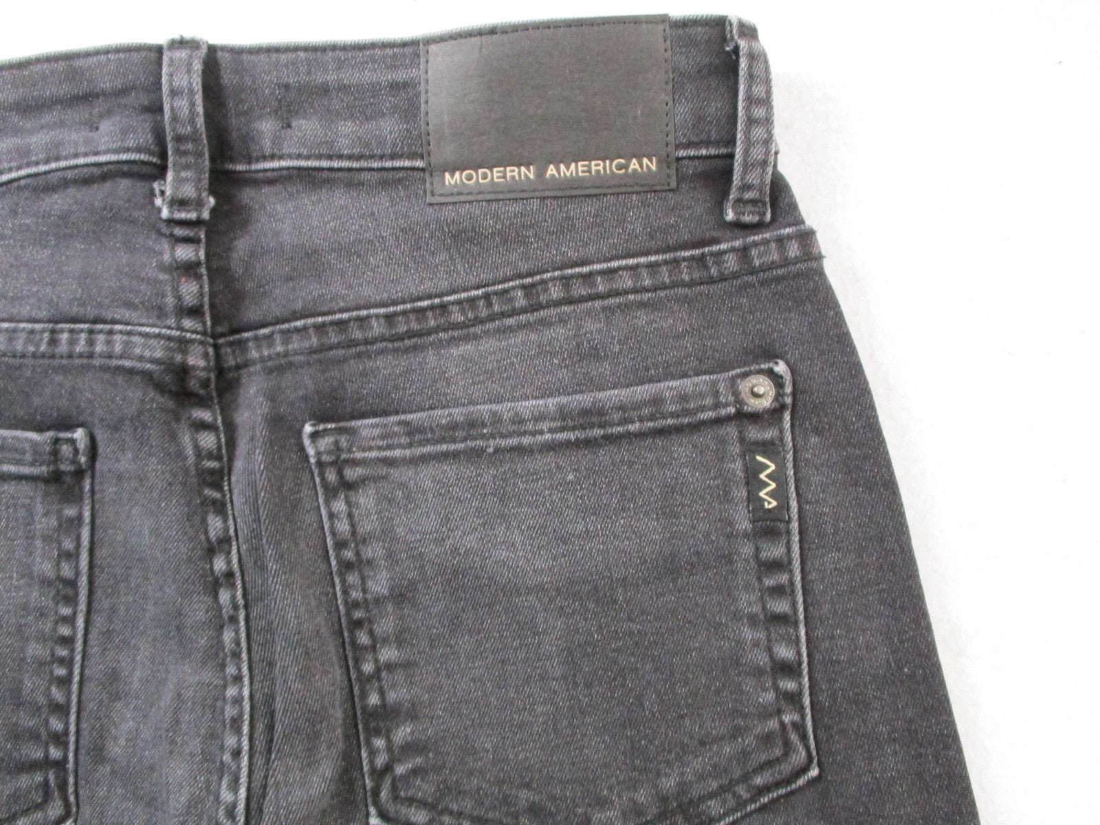Modern American Montana Jeans Womens 26 Black Vintage Wash Straight Leg 14755