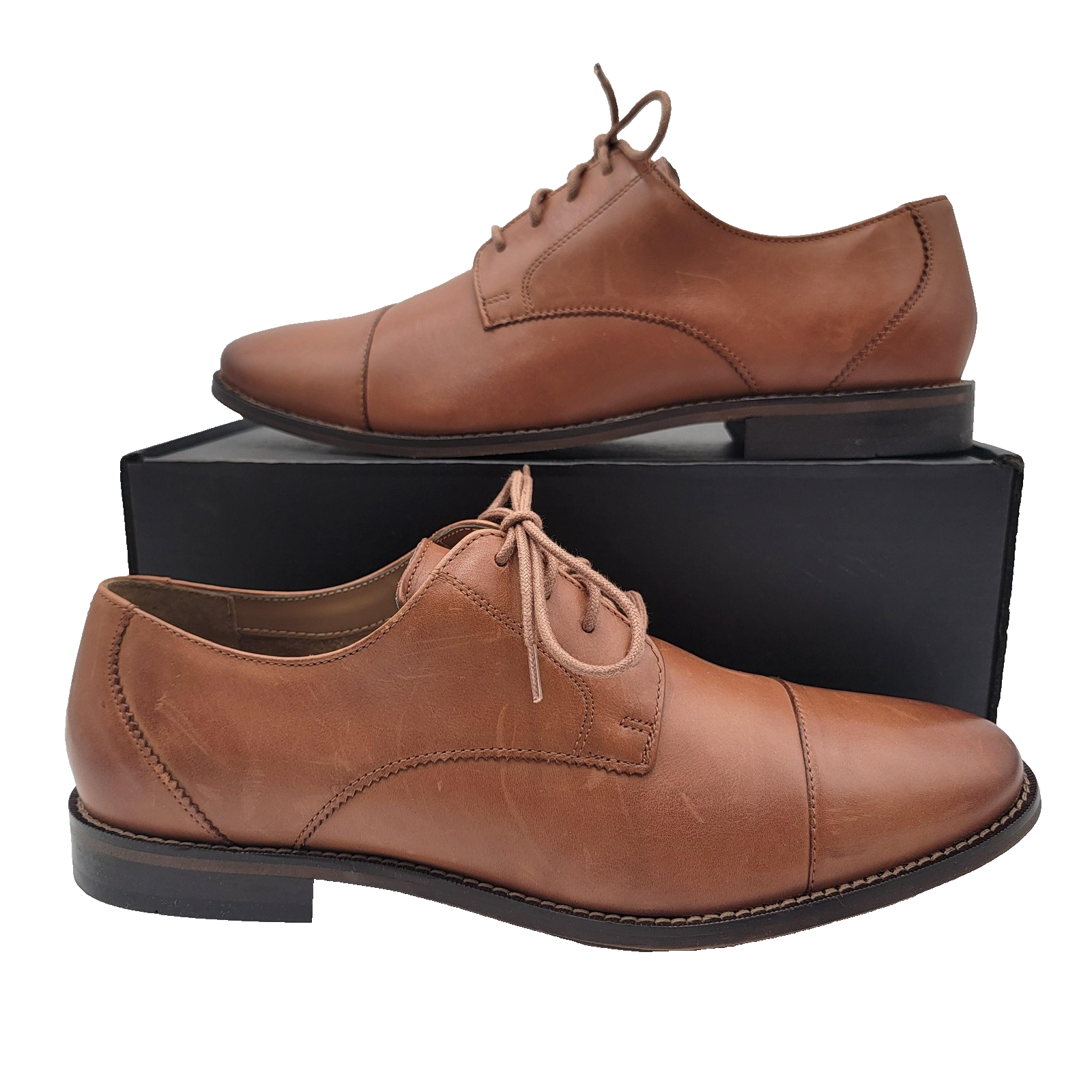 Florsheim Mens Size 11 D Brown Leather Oxford Dress Cap Toe Lace Up 11738