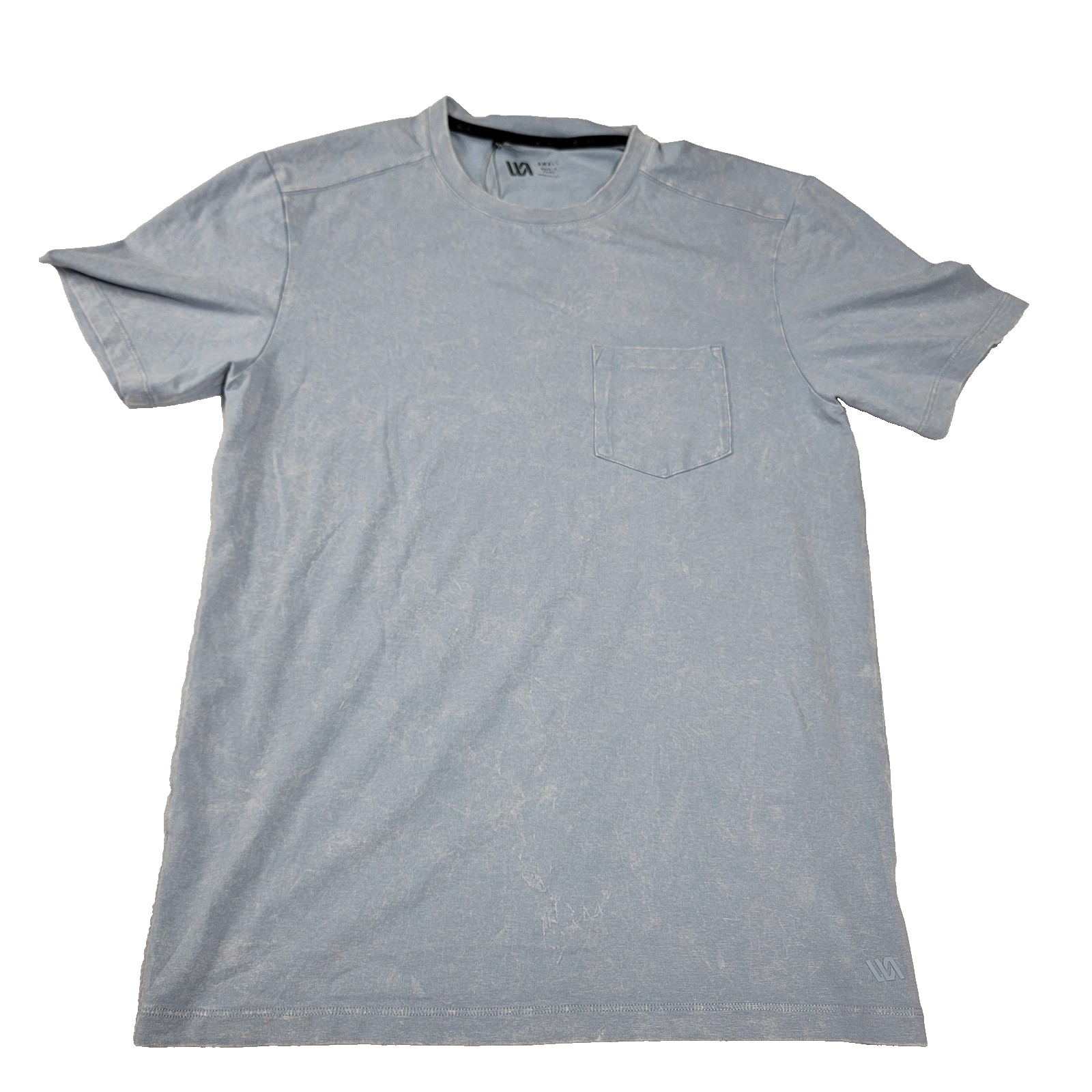 VRST Essential Pocket Shirt Mens Sm Muted Denim Breathable Custom Dyed Tee