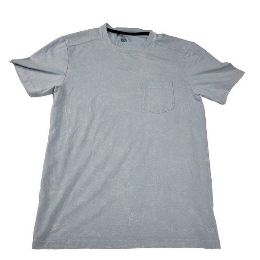 VRST Essential Pocket Shirt Mens Sm Muted Denim Breathable Custom Dyed Tee